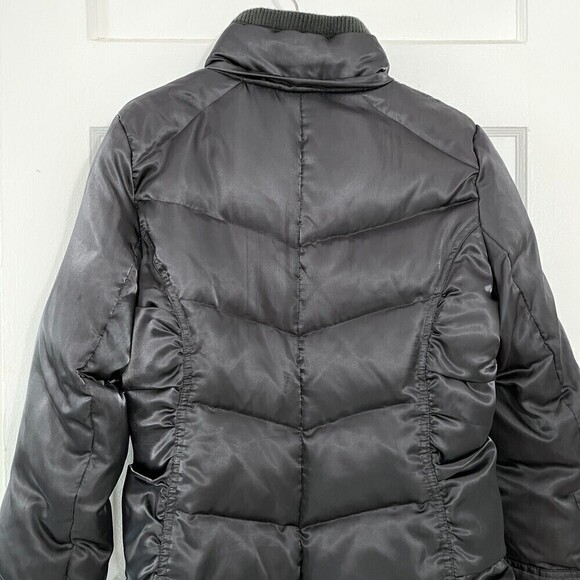 Guess Womens Down Puffer Jacket Medium M Grey Down Feather Filler Streetwear - Picture 7 of 15